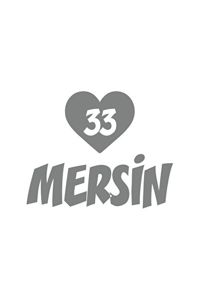 Reysa Tasarım ملصق سيارة على شكل قلب 33 ميرسين مقاس 17x17 سم رمادي