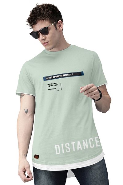 COLOR HUNT 100% Cotton Mens Crew Neck T- Shirt with Treding Prints