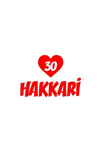 Reysa Tasarım Heart 30 Hakkari Car Sticker 17X17 cm Red