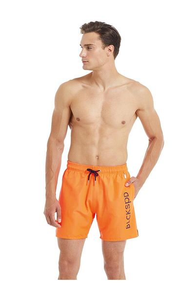 Blackspade Men's Orange Swim Shorts - Quick Dry, Pockets, Inner Lining Swimwear C1T2N0O01