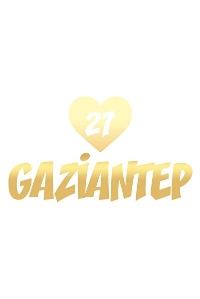 Reysa Tasarım ملصق سيارة قلب 27 غازي عنتاب مقاس 17x17 سم ذهبي