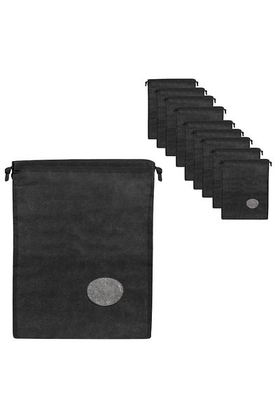 easyCTRL Set 10 shoe storage bags, resistant to dust, mold, 42 x 32 cm, Black