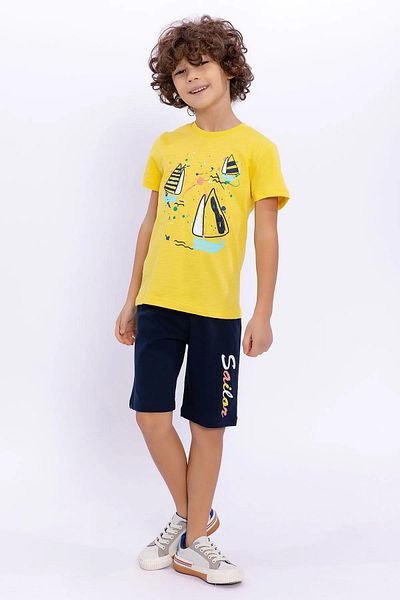 ROLY POLY 2739-g Yellow Sailor Sailing Boy Shorts Suit