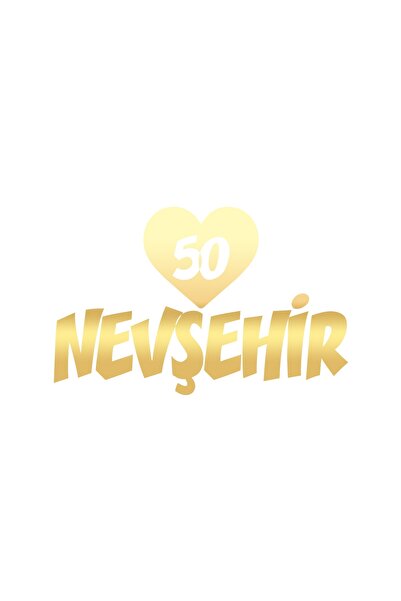 Reysa Tasarım ملصق سيارة قلب 50 نيفشيه 17x17 سم ذهبي