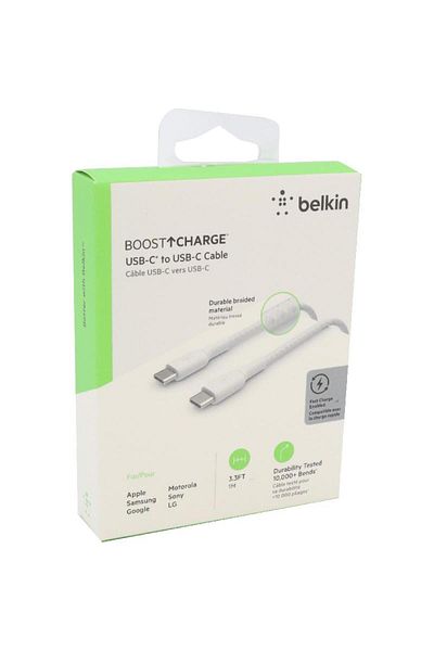Belkin Boost Charge Braided USB-C to USB-C Sync & Charge Cable 1.00 m ( 3.28 ft )