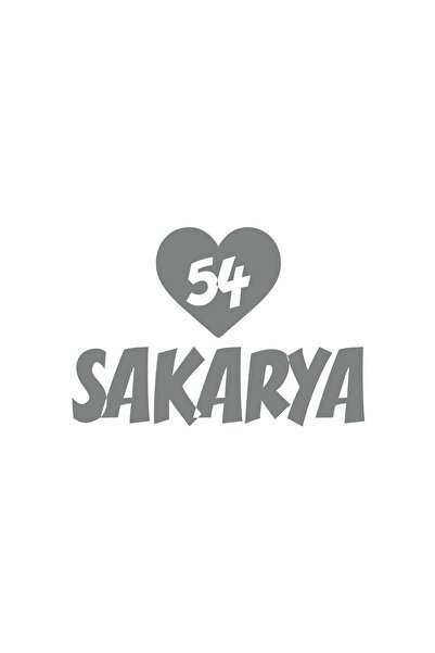 Reysa Tasarım ملصق سيارة على شكل قلب 54 ساكراريا مقاس 17x17 سم رمادي