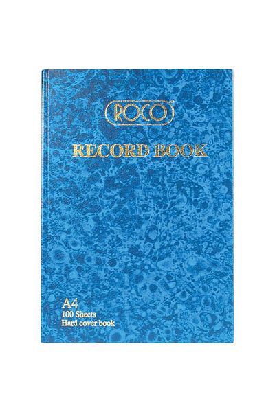 Roco A4 Record Book – 200 Pages (100 Sheets), 21 x 29.7 cm