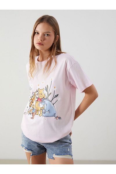 LC Waikiki Xside Crew Neck Winnie the Pooh Printed Women's T-Shirt