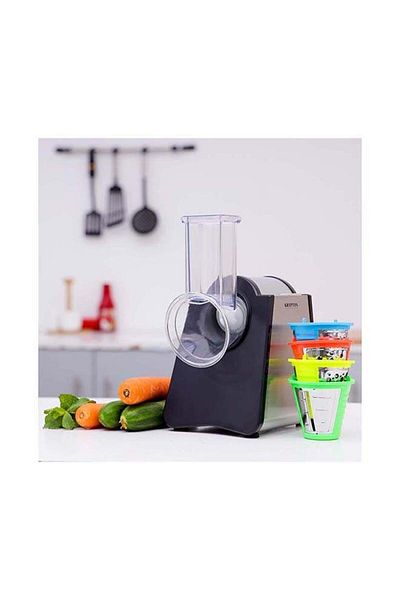 KRYPTON Multifunction Salad Maker – 4 Blade Attachments, Noiseless Operation, Anti-slip Base