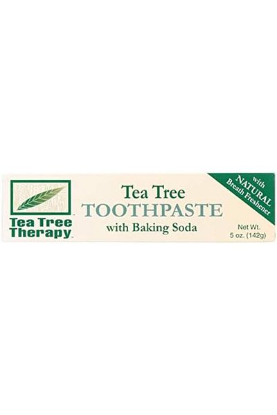 Tea Tree Therapy معجون أسنان طبيعي معطر للنفس بصودا الخبز وزيت شجرة الشاي