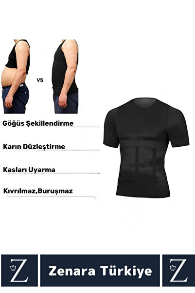 Zenara Special Production Gynecomastia Erect Posture Chest Belly Tightening Ultra Flexible Men's Undershirt Corset