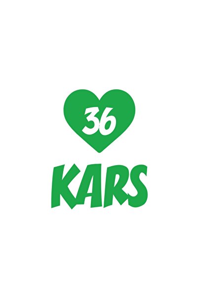 Reysa Tasarım ملصق سيارة كارز 36 على شكل قلب مقاس 17x17 سم باللون الأخضر