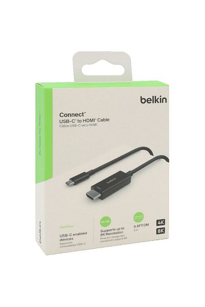 Belkin توصيل USB-C بكابل HDMI 2.1 AV بطول 2.00 متر (6.56 قدم)