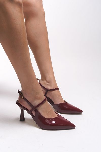 Riccon Bridraera Women's Heeled Shoes 00126722 Burgundy Patent Leather