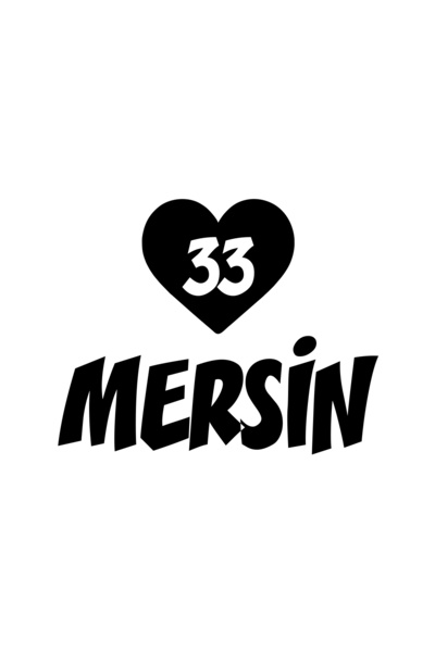 Reysa Tasarım ملصق سيارة على شكل قلب 33 ميرسين مقاس 17x17 سم باللون الأسود