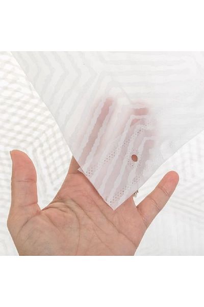 OEM Transparent PEVA shower curtain, size 180x180 cm, 12 ring fastening, Lines