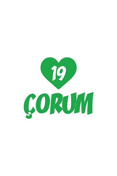 Reysa Tasarım Hearted 19 Çorum Car Sticker 17X17 cm Green