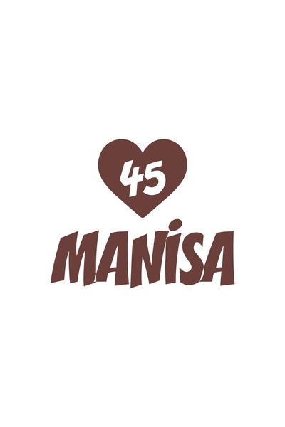 Reysa Tasarım ملصق سيارة على شكل قلب 45 مانيسا مقاس 17x17 سم بني