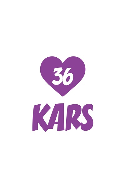 Reysa Tasarım Heart 36 Kars Car Sticker 17X17 cm Purple