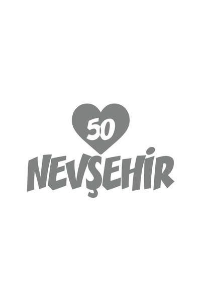 Reysa Tasarım ملصق سيارة على شكل قلب 50 نيفشيه 17x17 سم رمادي