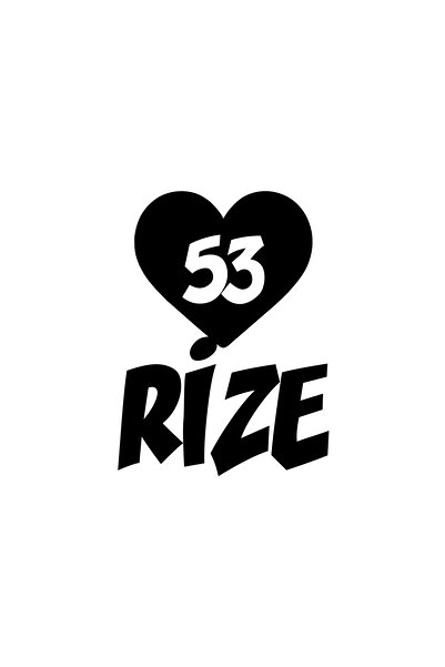 Reysa Tasarım ملصق سيارة على شكل قلب 53 ريز مقاس 17x17 سم باللون الأسود