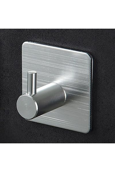 Zqmw Set de 6 cârlige pentru prosoape Zqmw, oțel inoxidabil, argintiu, 4,5 x 4,5 x 2,8 cm