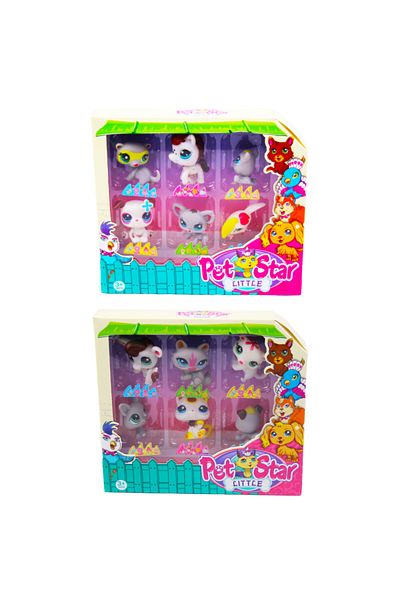 GÜVEN 1 Pcs Littlest Pet Shop Cheerful Minis Family of 6 Minis Toy Pet Star