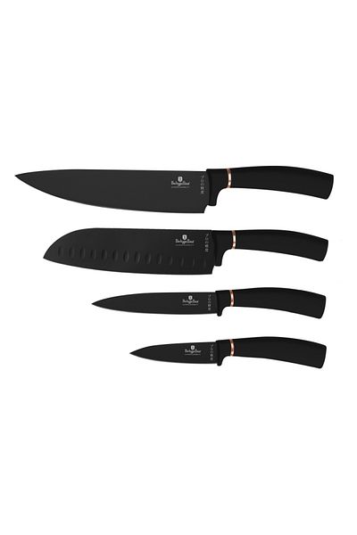 Berlinger Haus Black Rose Collection 4-piece non-stick knife set