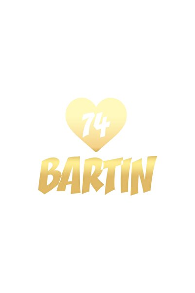 Reysa Tasarım ملصق سيارة على شكل قلب 74 بارتين مقاس 17x17 سم ذهبي