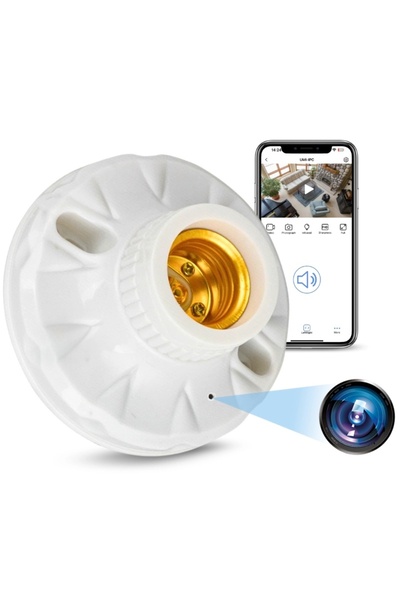 iUni Μίνι κάμερα Full HD SB1, υποδοχή λάμπας E27, Wi-Fi, υποδοχή κάρτας MicroSD, ζωντανή προβολή στο τηλέφωνο