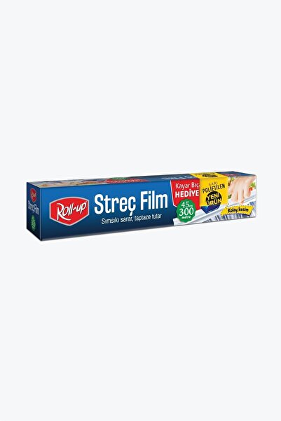 Roll-Up Roll up Yellow Pe Stretch Film 45 cm X 300m 8Mic (Sliding Knife Gift)