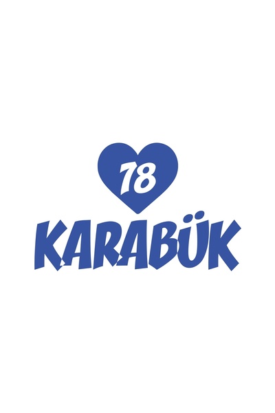 Reysa Tasarım Heart 78 Karabük Car Sticker 17X17 cm Blue