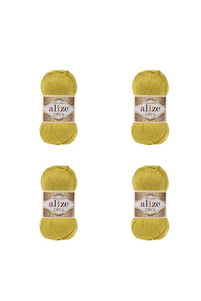 Alize 4 Pieces Diva - 109 - Mercerized Thin Thread Bikini Bustier Blouse Knitting Thread Knitting Crop Models