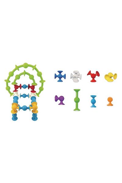 OEM Construction Toy Set, Pop Sucker, 48 Pieces, Multicolor, Soft Silicone