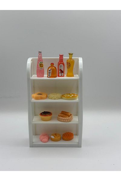 LavinTheMavi Doll House, Miniature Toy Food, Drink Accessory and Rack - 13 Pieces