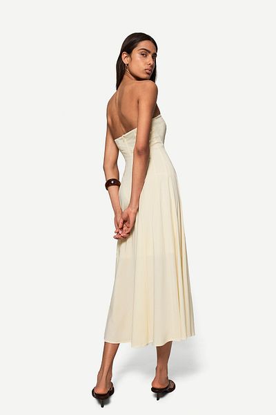 Bershka Bandeau neckline midi dress