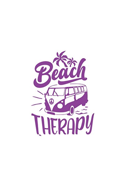 Reysa Tasarım ملصق سيارة بيتش ثيرابي مقاس 17x17 سم باللون الأرجواني