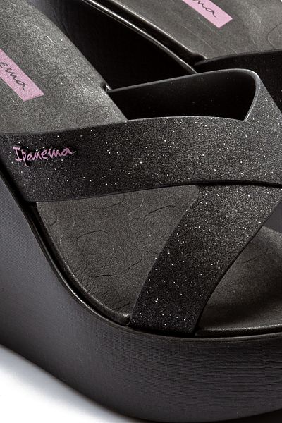 İpanema High Fashion Slide Women's Flip Flops Black 35/40