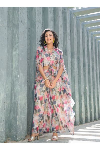 HashtagBe Pink Floral Print Co-ord Set