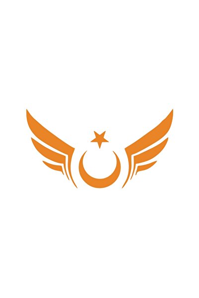 Reysa Tasarım ملصق سيارة علم تركيا مجنح مقاس 17x17 سم برتقالي