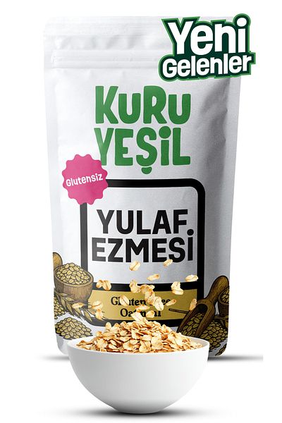 Kuru Yeşil Gluten-Free Oatmeal 300 Gr – Natural and Without Additives |   Breakfast Fiber Source |   Dry Green