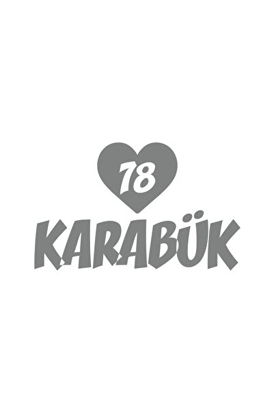 Reysa Tasarım Heart 78 Karabük Car Sticker 17X17 cm Gray