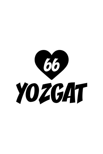 Reysa Tasarım ملصق سيارة على شكل قلب 66 يوزغات مقاس 17x17 سم باللون الأسود