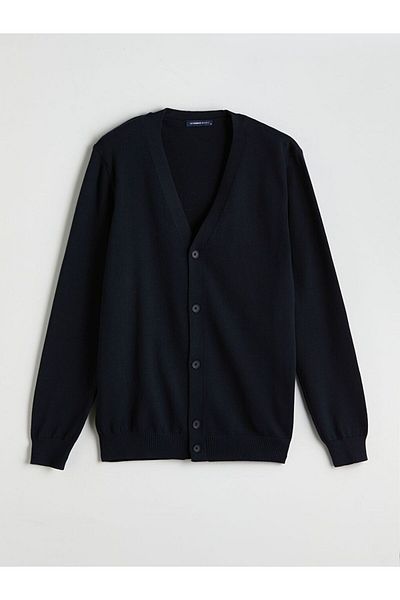 LC Waikiki LCWAIKIKI Classic Standard Fit V-Neck Men's Knitwear Cardigan