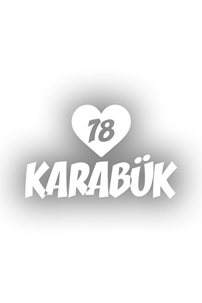 Reysa Tasarım Heart 78 Karabük Car Sticker 17X17 cm White