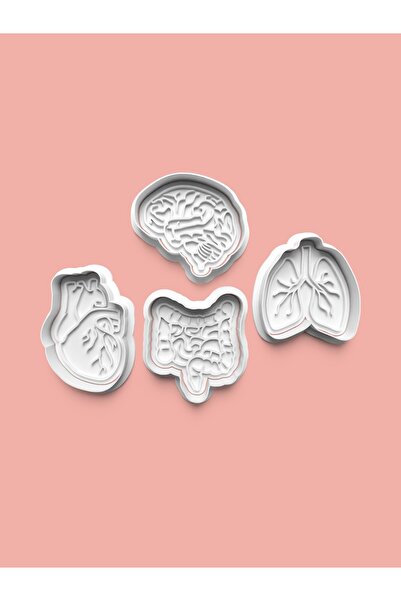 AKTASTORE قالب بسكويت وأدوات تشكيل العجين السكري مجموعة من 4 قطع 0582-set