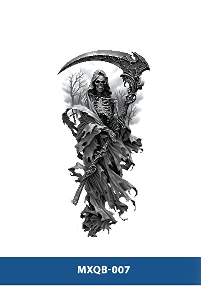 Attach MXQB-007 ORTA BOY ÇAPALI KURUKAFA DESEN GEÇİCİ DÖVME-TATTO