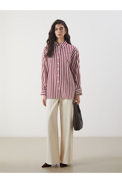LC Waikiki LCW Modest Striped Women's Shirt Tunic