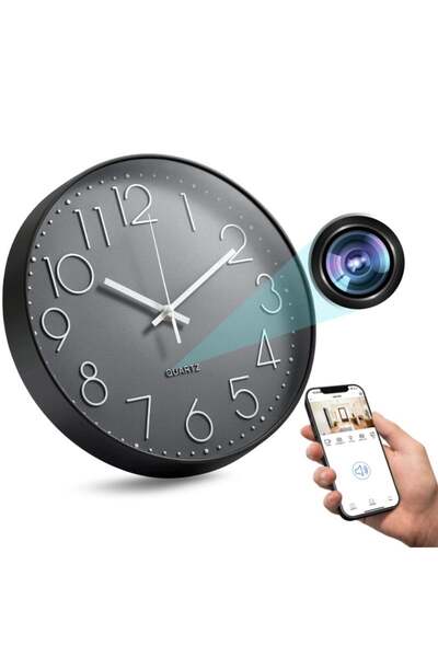 iUni Mini ceas cu cameră iUni W31, Wi-Fi, Full HD, slot pentru card MicroSD, vizualizare live pe telefon, negru