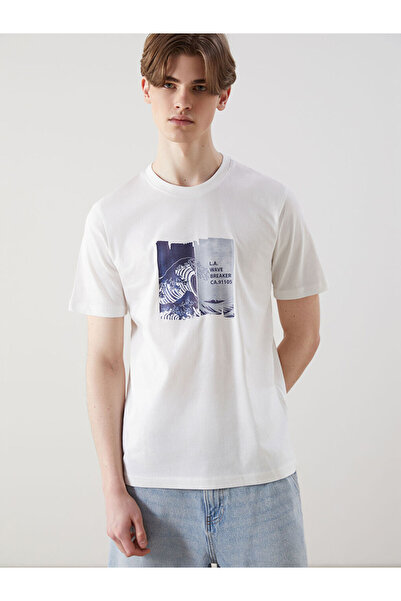 LC Waikiki Zero Roba Collar Short Sleeve Printed Combed Cotton Men's T-Shirt ...